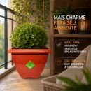 VASO QUADRADO G INPLAST 12,5 LITROS TERRACOTA