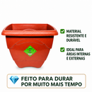 VASO QUADRADO G INPLAST 12,5 LITROS TERRACOTA