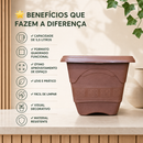 VASO QUADRADO M INPLAST TERRACOTA 5,5 LITROS