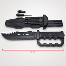 FACA TÁTICA COM SOCO INFLÊS NO CABO + BAINHA