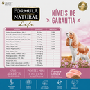 FÓRMULA NATURAL SUPER PREMIUM LIFE CÃES ADULTOS PORTES MINI E PEQUENO FRANGO E LINHAÇA