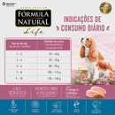 FÓRMULA NATURAL SUPER PREMIUM LIFE CÃES ADULTOS PORTES MINI E PEQUENO FRANGO E LINHAÇA
