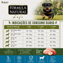 FÓRMULA NATURAL SUPER PREMIUM LIFE CÃES FILHOTES PORTES MÉDIO E GRANDE SABOR FRANGO E MAÇÃ