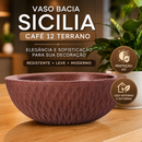 VASO BACIA SICILIA CAFÉ 12 TERRANO AFORT PREMIUM RESISTENTE UV MODERNO E ELEGANTE