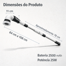 Escova 9 Em 1 Recarregável De Limpeza Ajustável Janela Banheiro Cozinha Multifuncional Sem Fio