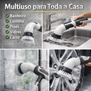 Escova 9 Em 1 Recarregável De Limpeza Ajustável Janela Banheiro Cozinha Multifuncional Sem Fio
