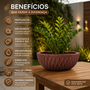 VASO BACIA SICILIA CAFÉ 12 TERRANO AFORT PREMIUM RESISTENTE UV MODERNO E ELEGANTE